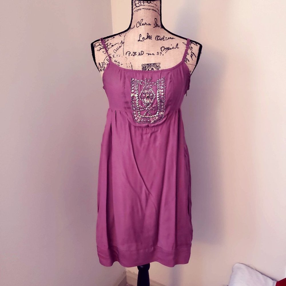 Wine-colored Summer Dress
